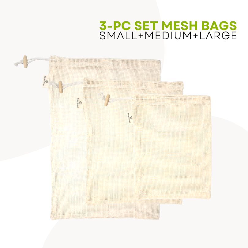 100% cotton net produce bags with handle - medium – fort & field